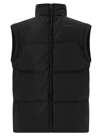 Black Polyester Full-Length Jacket
