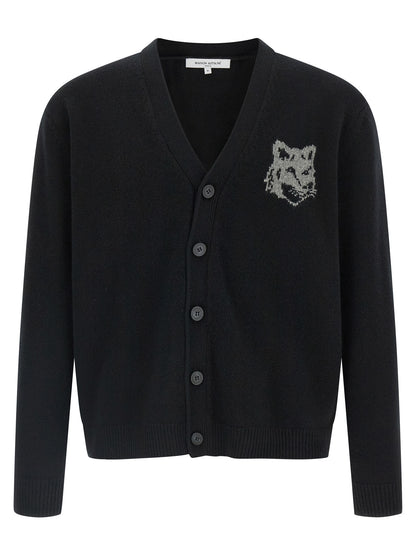 Black Merino Wool Cardigan