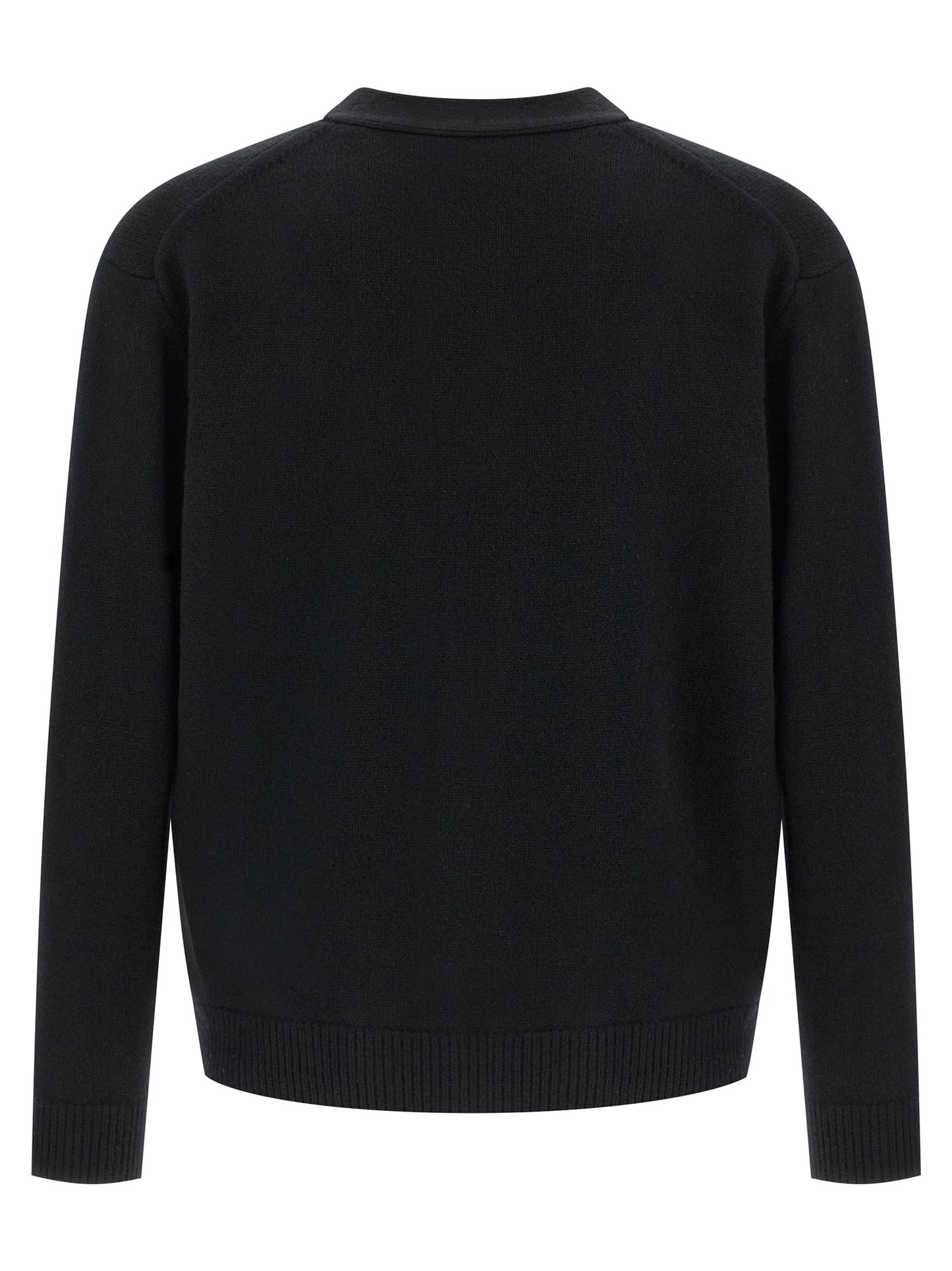 Black Merino Wool Cardigan