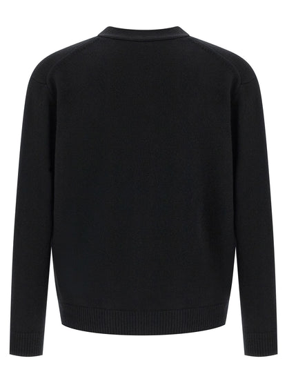 Black Merino Wool Cardigan