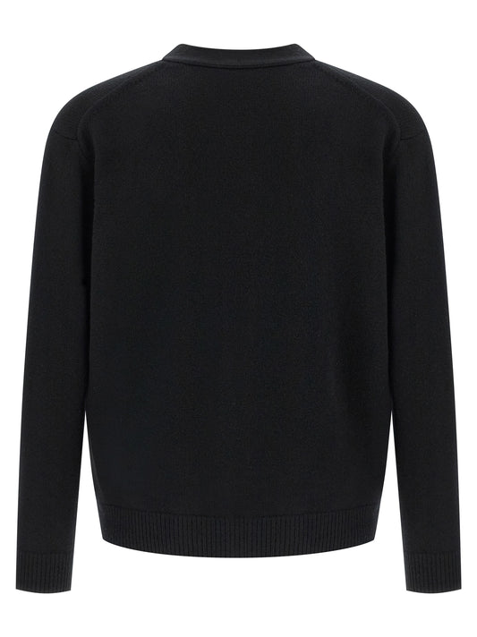 Black Merino Wool Cardigan