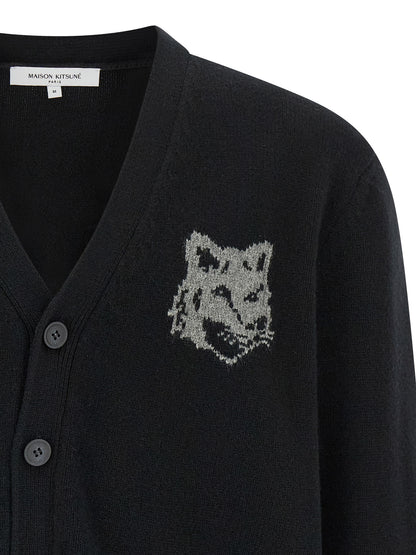 Black Merino Wool Cardigan