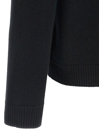 Black Merino Wool Cardigan