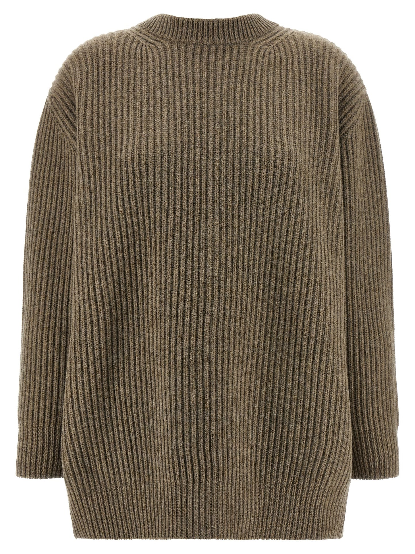 Beige Virgin Wool Short Dress