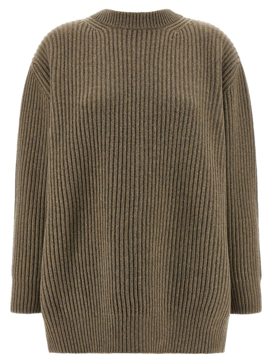 Beige Virgin Wool Short Dress