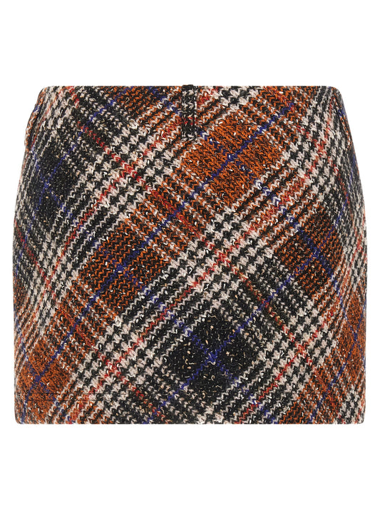 Multicolor Wool Long Skirt