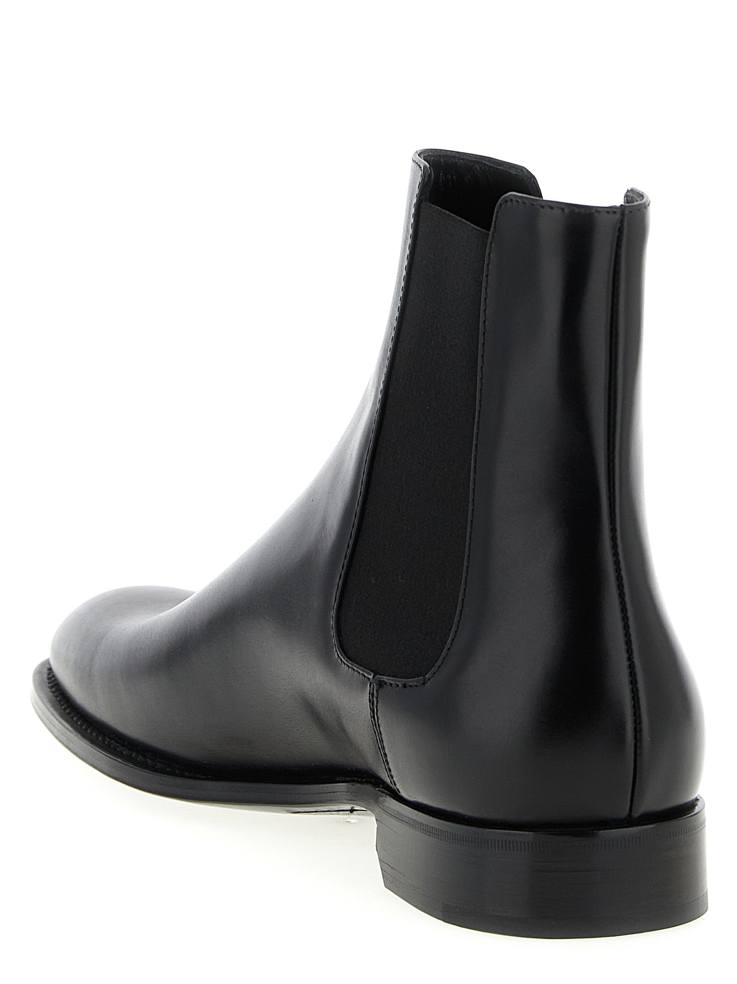 Black Calfskin Chelsea Boots