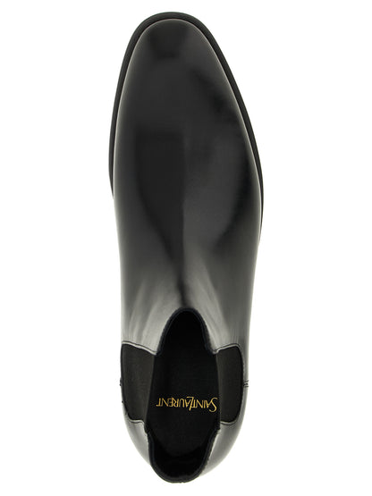 Black Calfskin Chelsea Boots