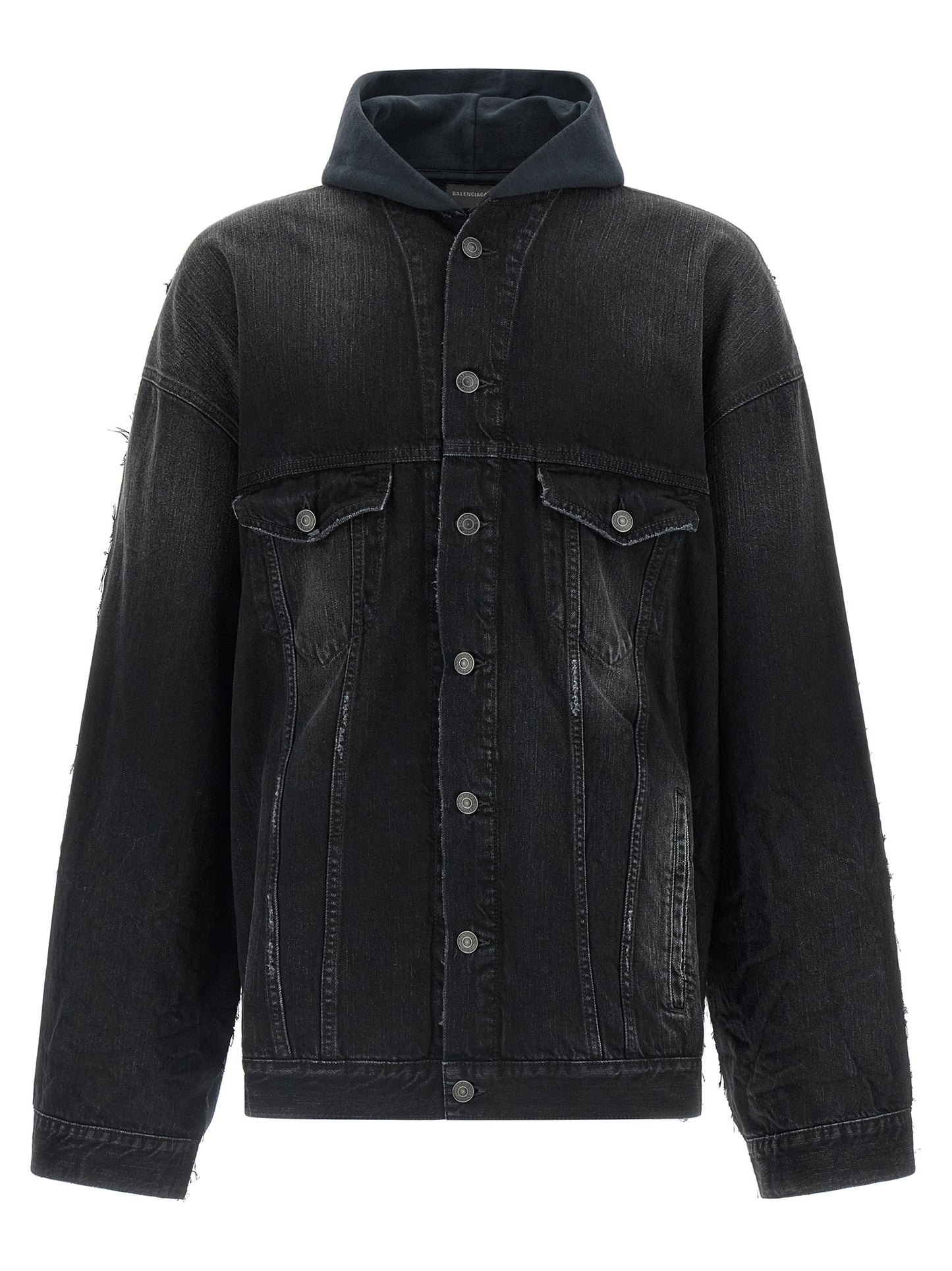 Black Cotton Denim Jacket