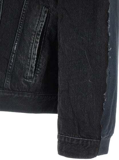 Black Cotton Denim Jacket