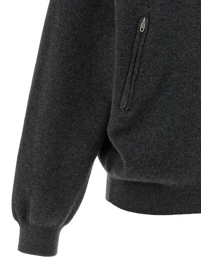 Gray Wool Cardigan