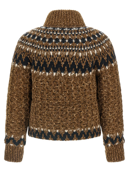 Brown Wool Full-Length Jacket