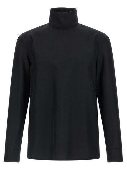Black Polyester Blouse