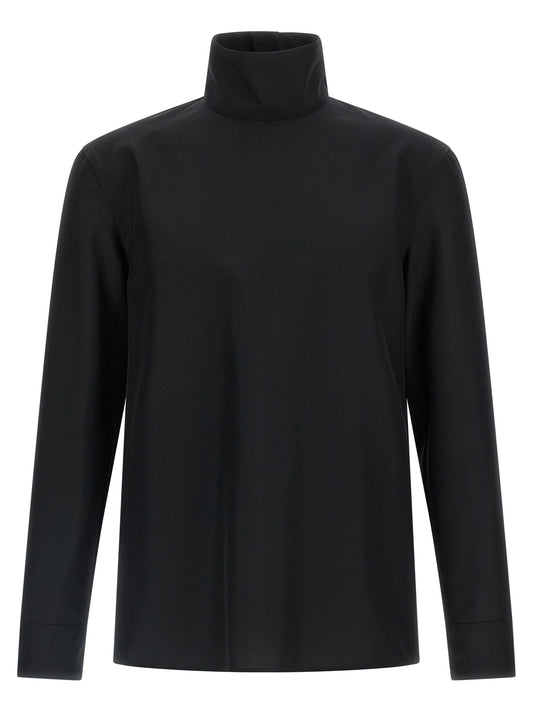 Black Polyester Blouse