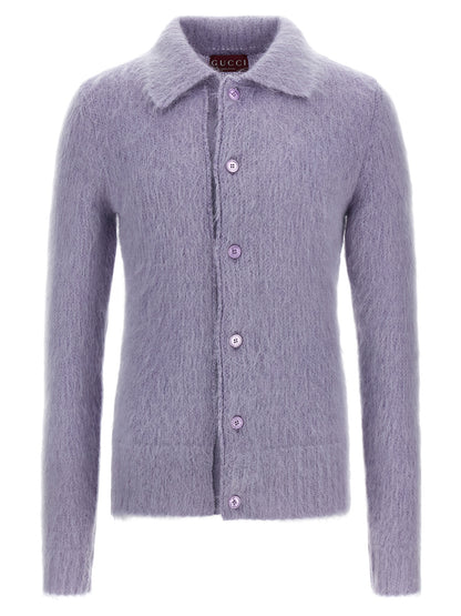 Purple Wool Cardigan