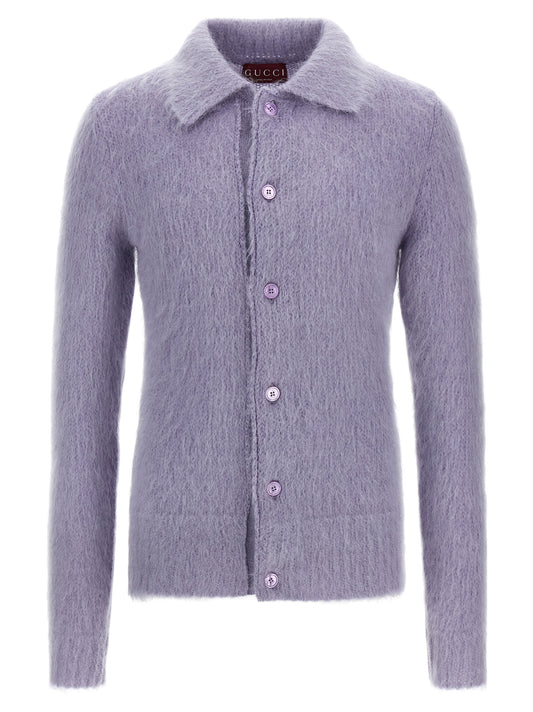 Purple Wool Cardigan