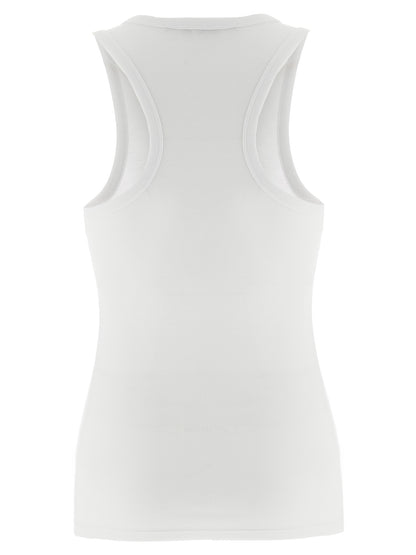 White Lyocell Tank Tops