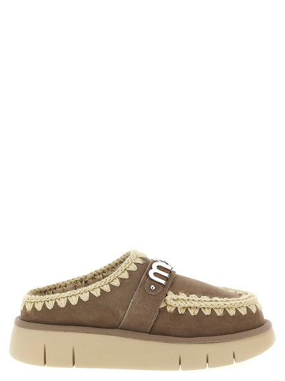 Brown Lambskin Clogs