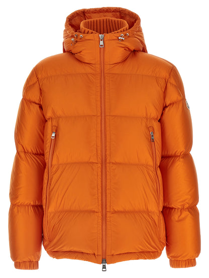Orange Polyamide Full-Length Jacket