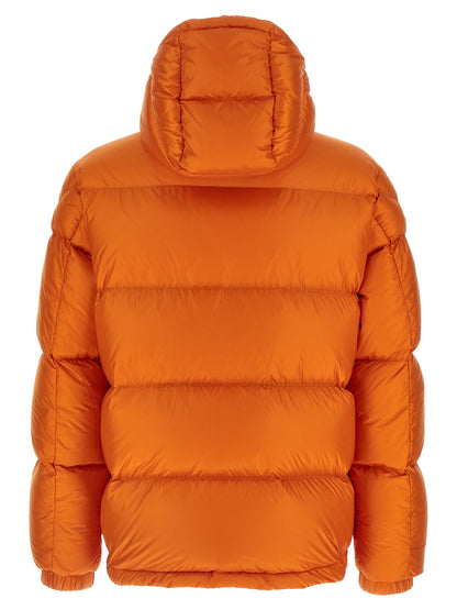Orange Polyamide Full-Length Jacket