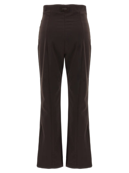 Brown Polyamide Athletic Pants