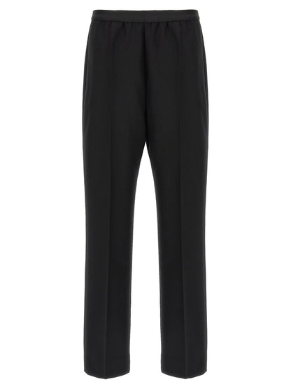 Black Virgin Wool Casual Pants