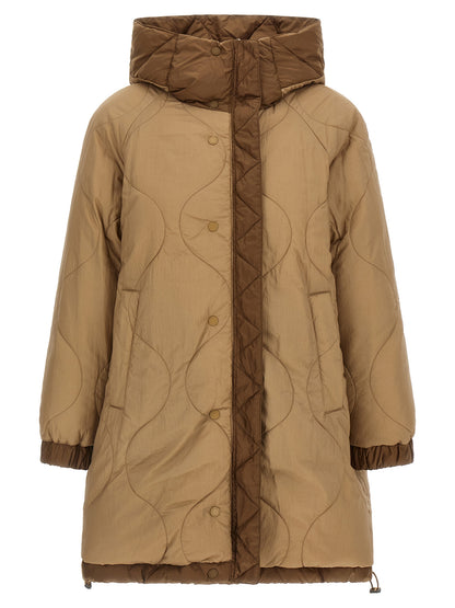 Brown Polyester Parka