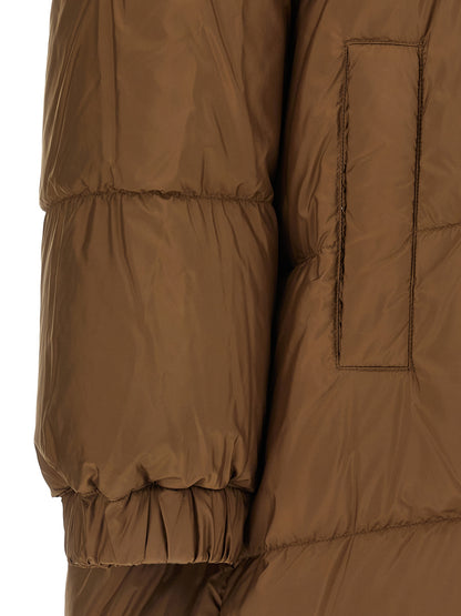 Brown Polyester Parka