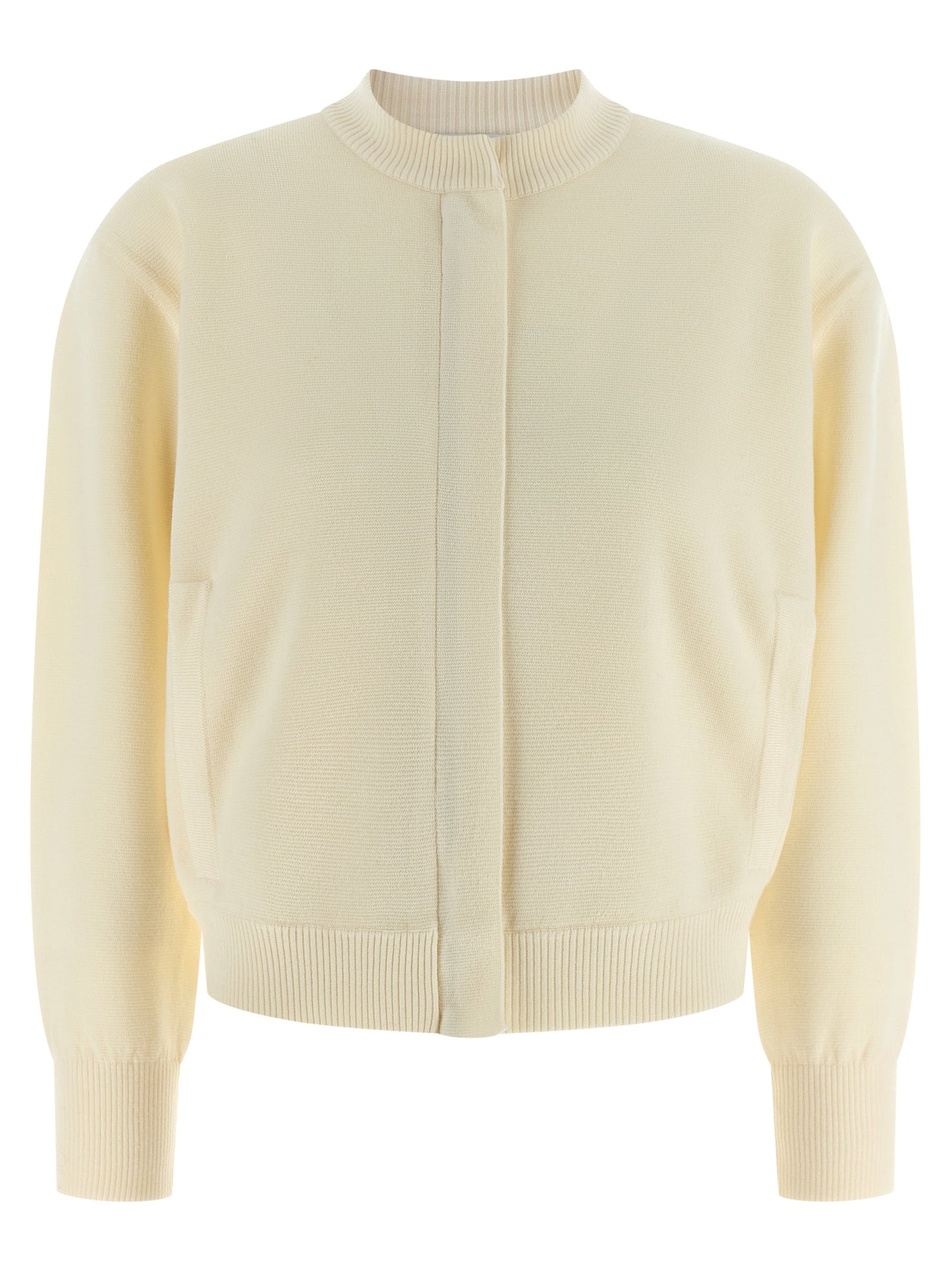 White Virgin Wool Cardigan