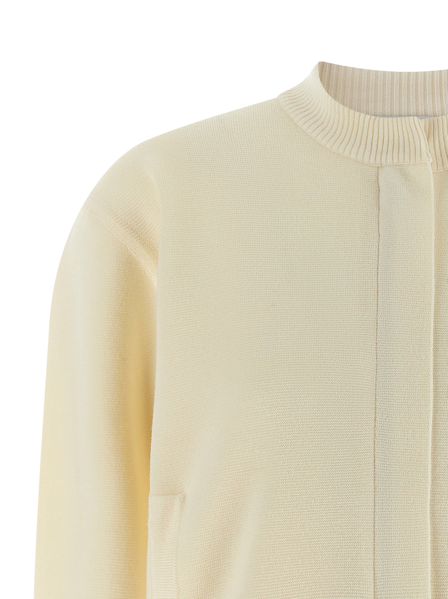 White Virgin Wool Cardigan