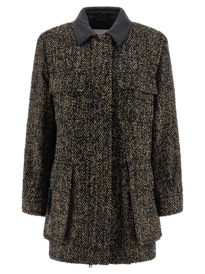 Multicolor Virgin Wool Shell Jacket