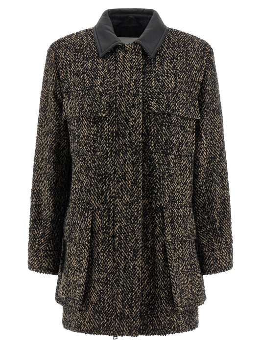 Multicolor Virgin Wool Shell Jacket