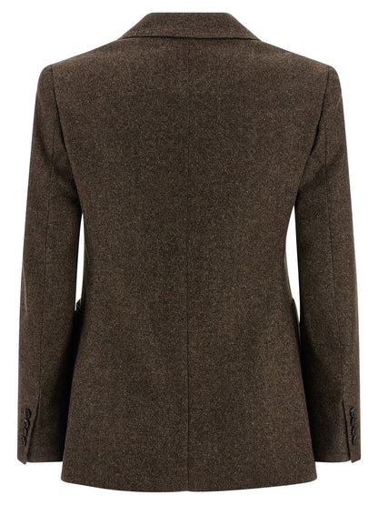 Brown Virgin Wool Blazer