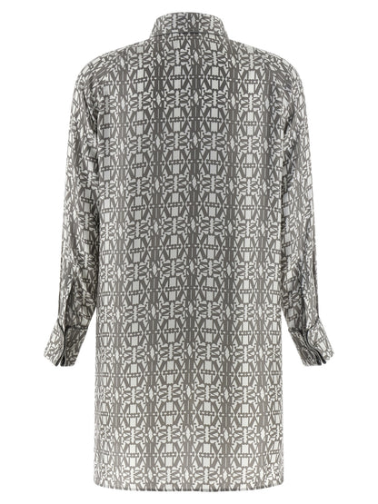 Gray Silk Short Dress