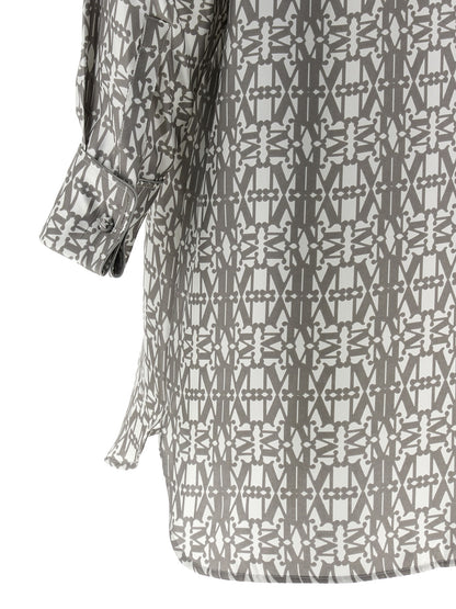 Gray Silk Short Dress