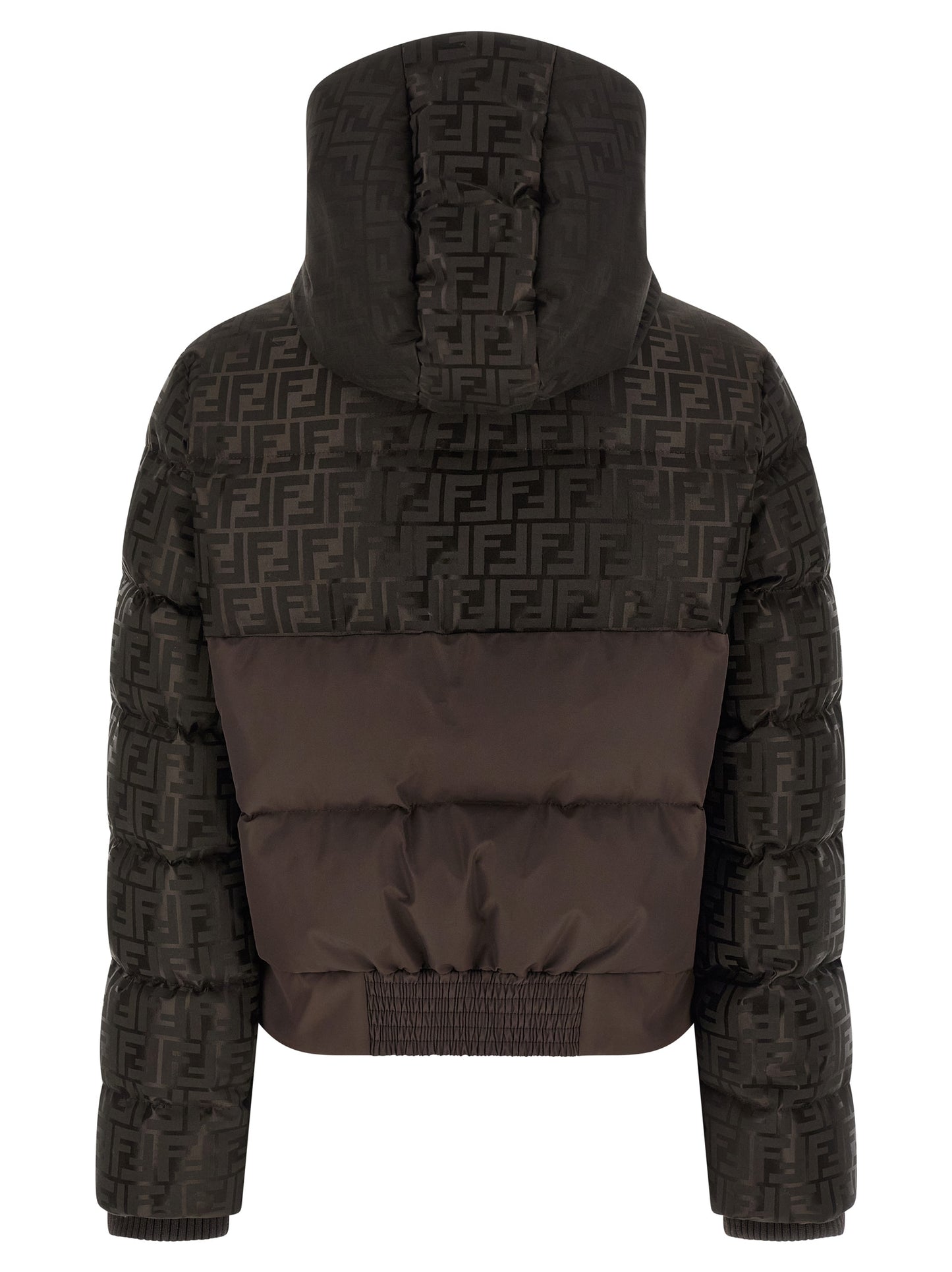 Brown Cotton Full-Length Jacket