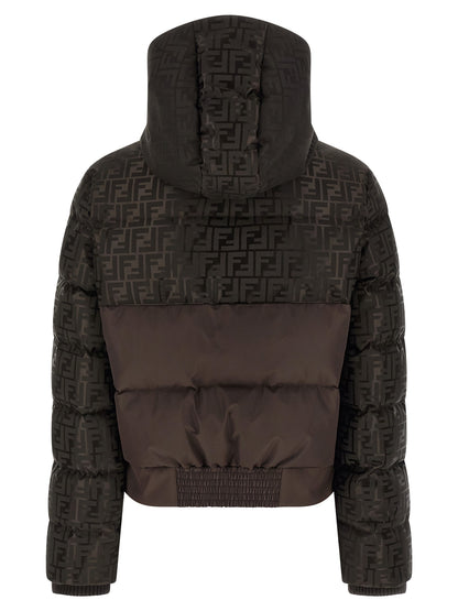 Brown Cotton Full-Length Jacket