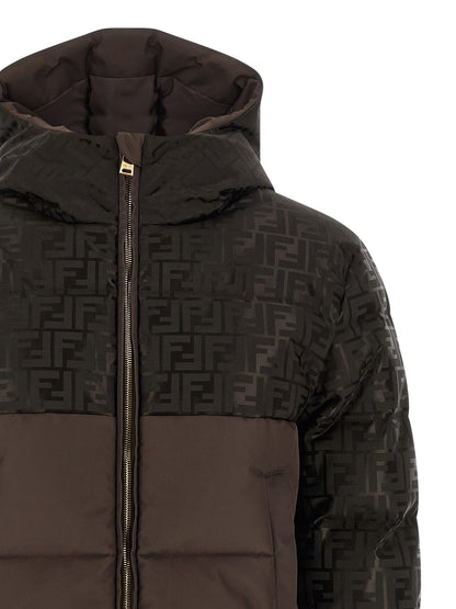 Brown Cotton Full-Length Jacket