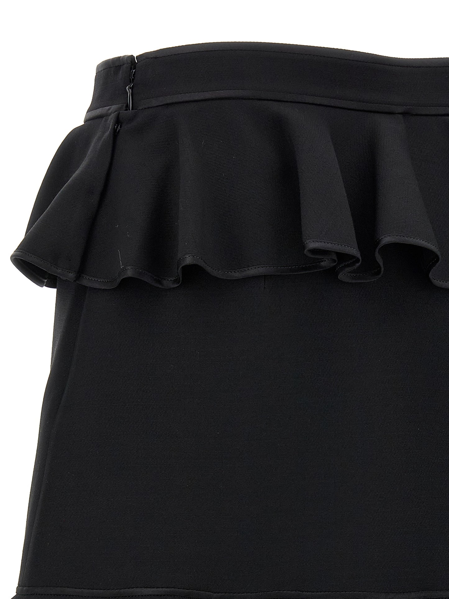 Black Virgin Wool Long Skirt