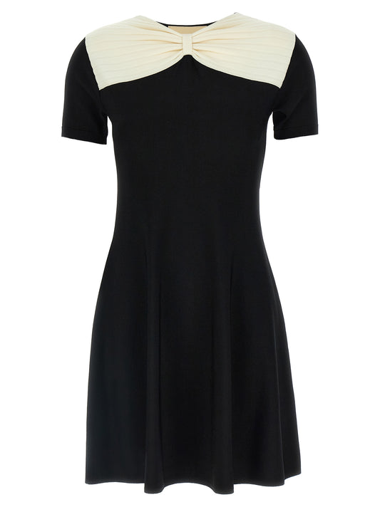 Black Viscose Short Dress