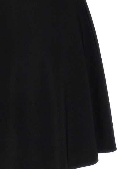 Black Viscose Short Dress