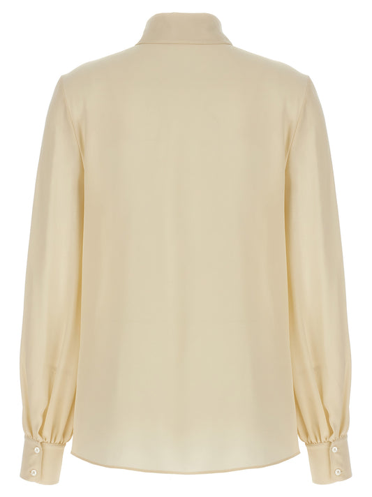 Beige Silk Blouse