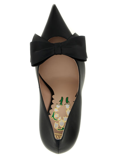 Black Calfskin High Heel Pumps