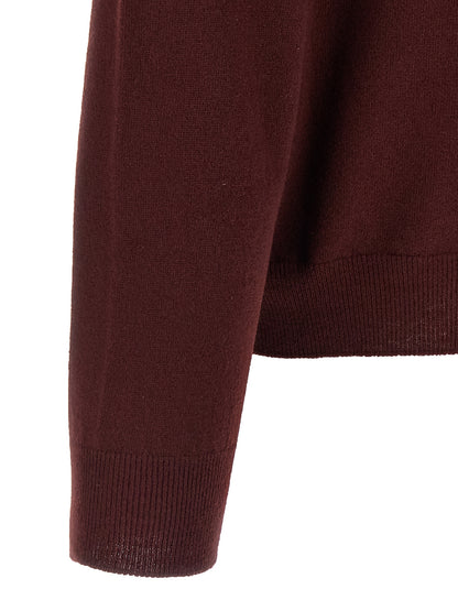 Bordeaux Virgin Wool Cardigan