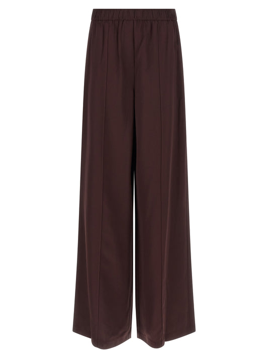Bordeaux Viscose Casual Pants