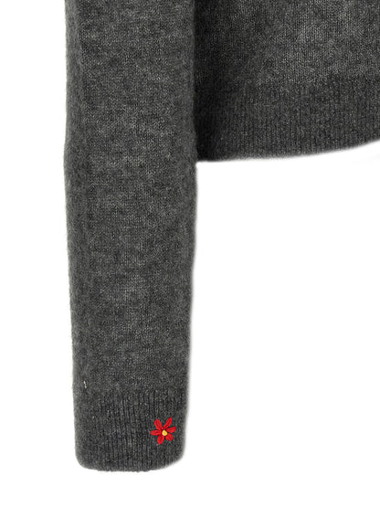 Gray Cashmere Cardigan