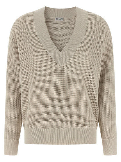 Beige Cotton Cardigan