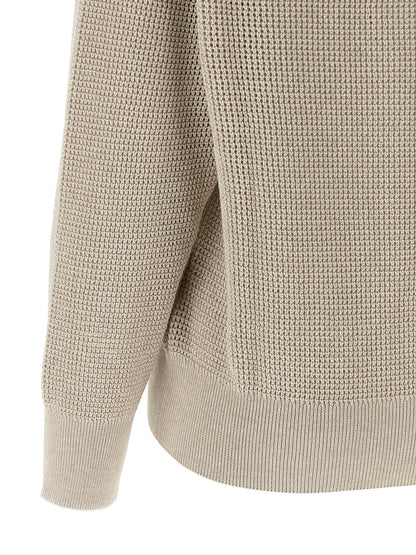 Beige Cotton Cardigan
