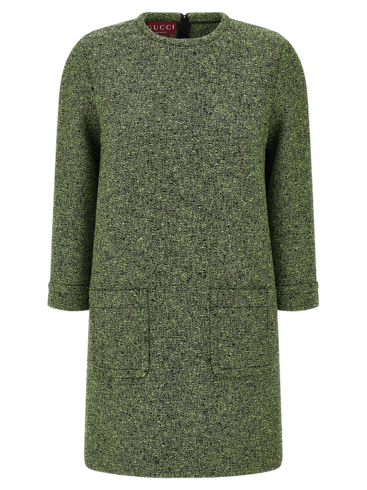 Bicolor Cotton Short Dress