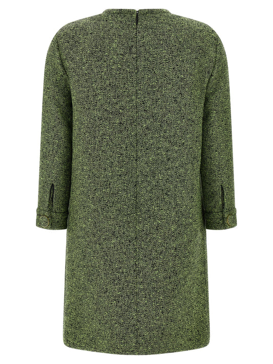 Bicolor Cotton Short Dress